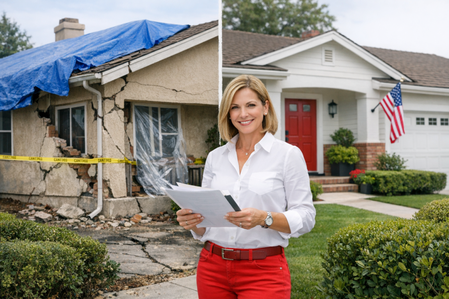 Homeowner reviewing insurance deductible options carefully